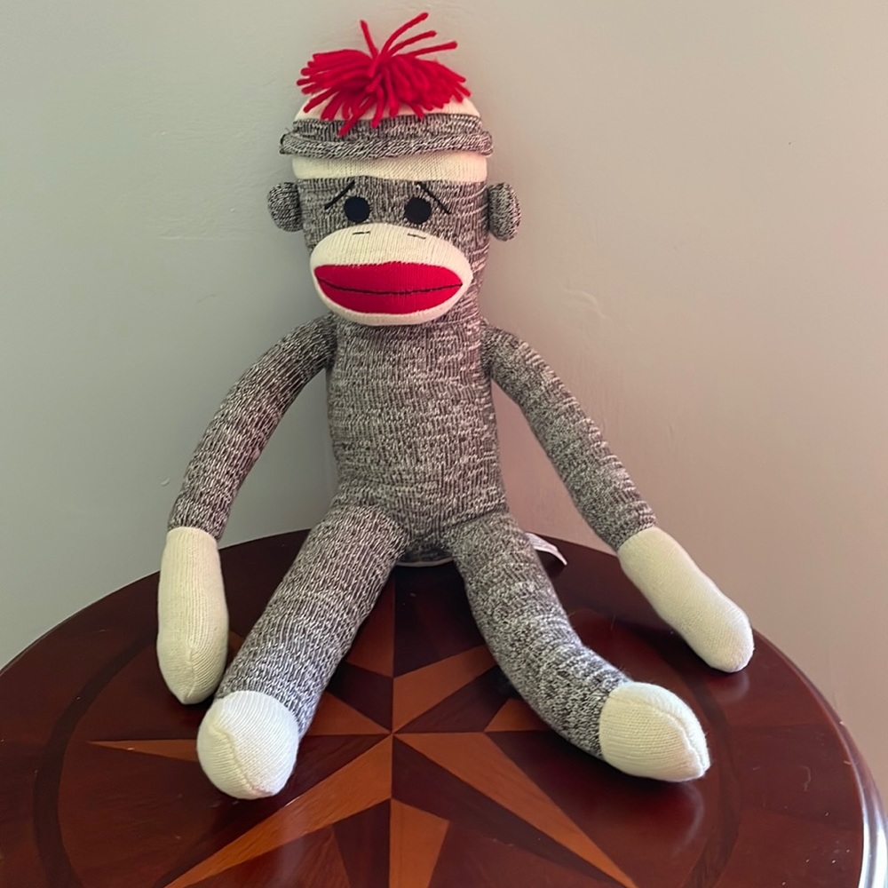Cutest sock monkey looking for a forever family